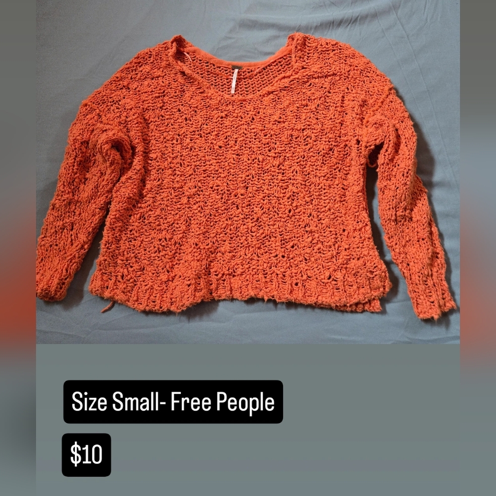 Free People Orange Sweater